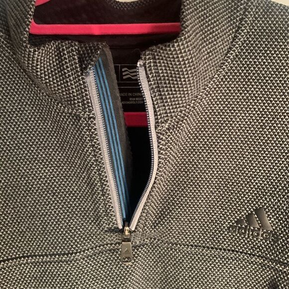 Adidas EUC gray quarter zip pullover sweatshirt sweater size medium - Picture 3 of 7